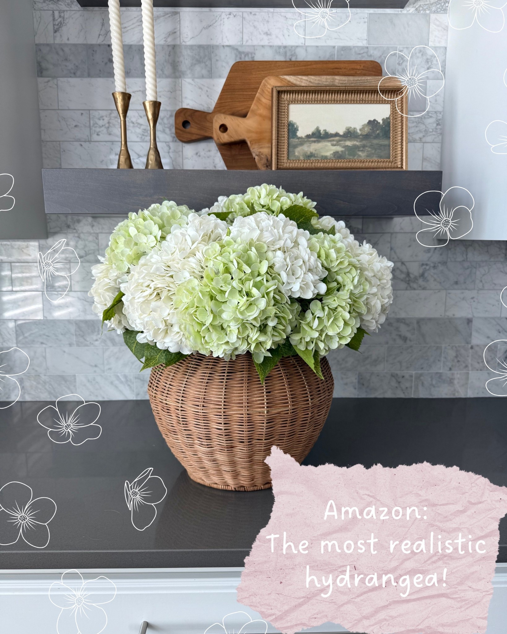 These stunning hydrangea look just the designer ones I own! They are so realistic!

Faux flowers, Amazon home find, fake hydrangea 

#LTKHome #LTKSeasonal #LTKFindsUnder50