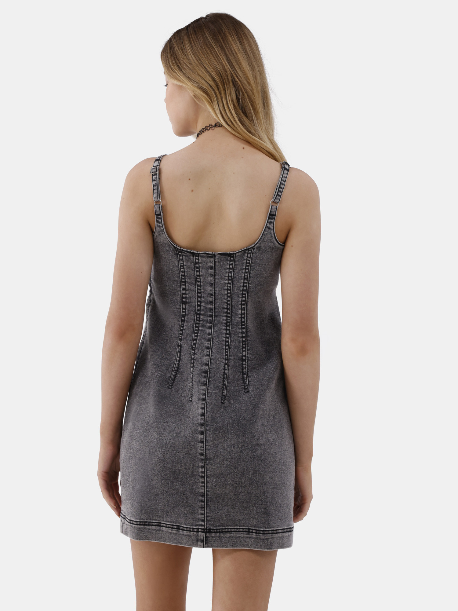 No Boundaries Denim Mini Dress, Women’s - Walmart.com | Walmart (US)