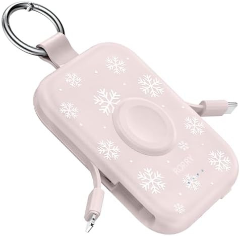 RORRY Portable Charger, 5000mAh Portable Charger Power Bank with Built-in Cables, Travel Keychain... | Amazon (US)