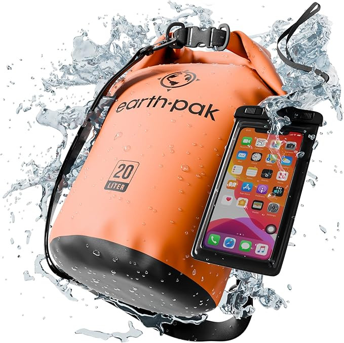 Earth Pak Waterproof Dry Bag - Roll Top Waterproof Backpack Sack Keeps Gear Dry for Kayak with Wa... | Amazon (US)