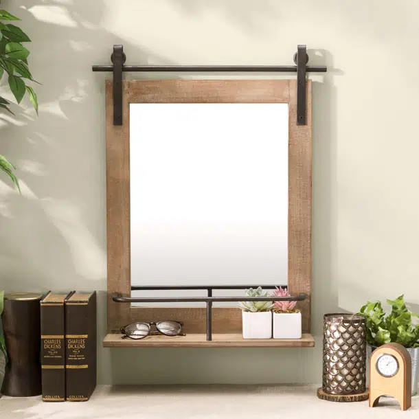 Usher Rectangle Wood Wall Mirror | Wayfair North America