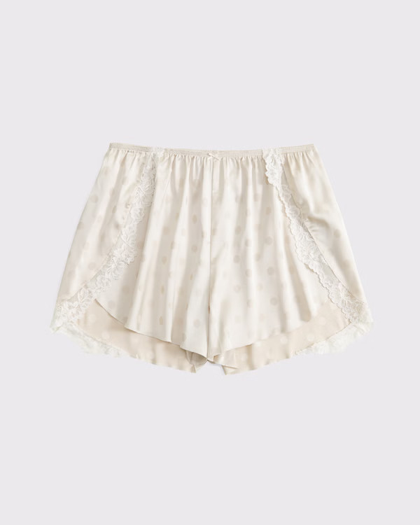 Women's Jacquard Lace and Satin Sleep Short | Women's Matching Sets | Abercrombie.com | Abercrombie & Fitch (US)