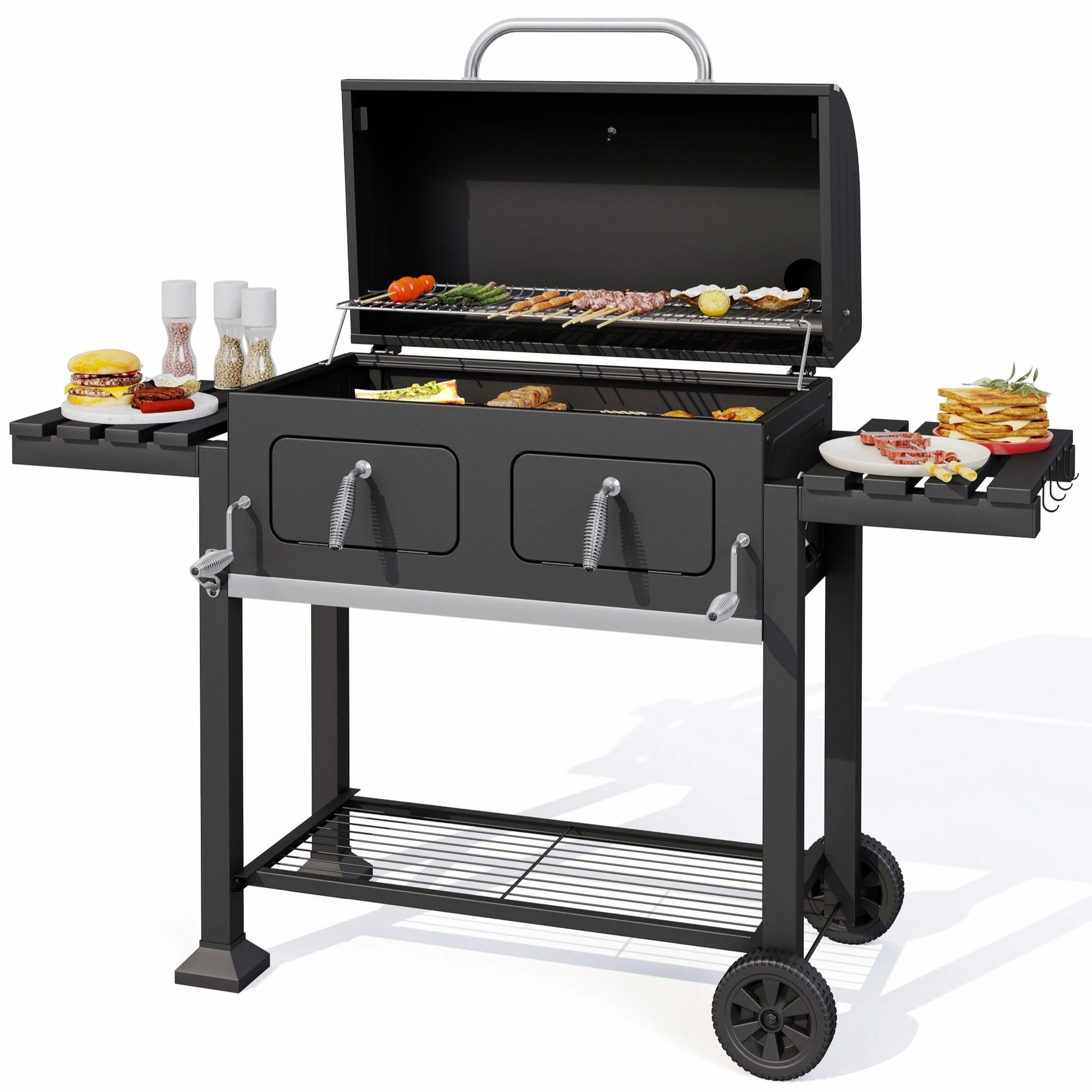 MF Studio 34'' Extra Large Charcoal Grill with 794 SQIN Cooking Area Heavy Duty Barbecue Grill fo... | Walmart (US)