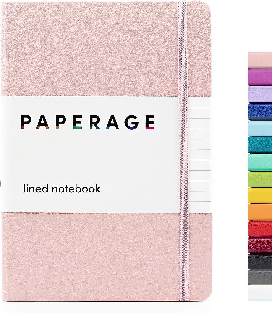 PAPERAGE Lined Journal Notebook, (Blush), 160 Pages, Medium 5.7 inches x 8 inches - 100 gsm Thick... | Amazon (US)