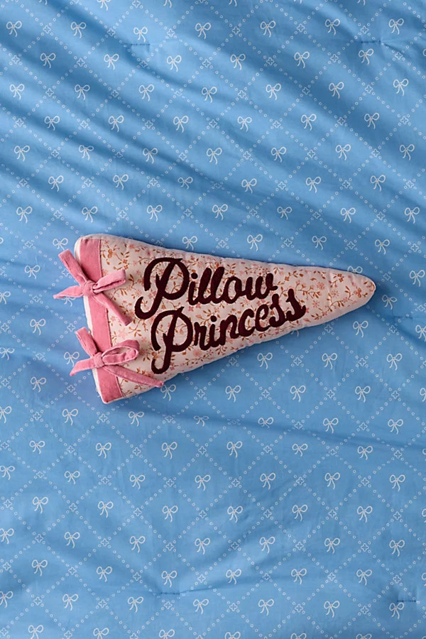 Pennant Flag Shape Bolster Pillow in Pillow Princess at Urban Outfitters | Urban Outfitters (US and RoW)