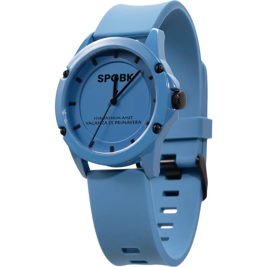 SPGBK Watches Westover Silicone Strap Watch, 34.5mm in Blue at Nordstrom | Nordstrom