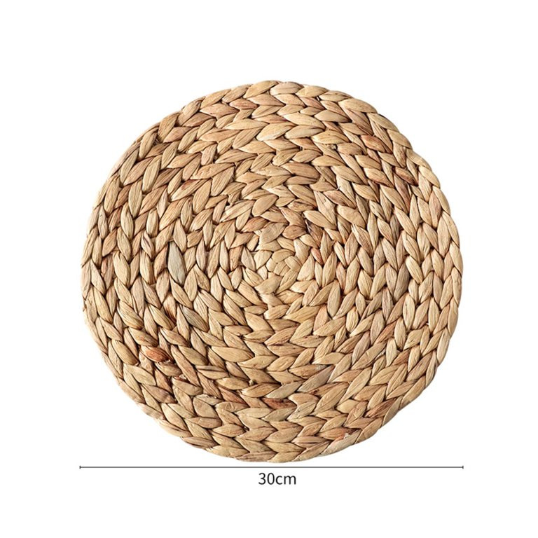 Boho Round Woven Placemats Water Hyacinth Placemats Table Placemats for Dining Table | Walmart (US)