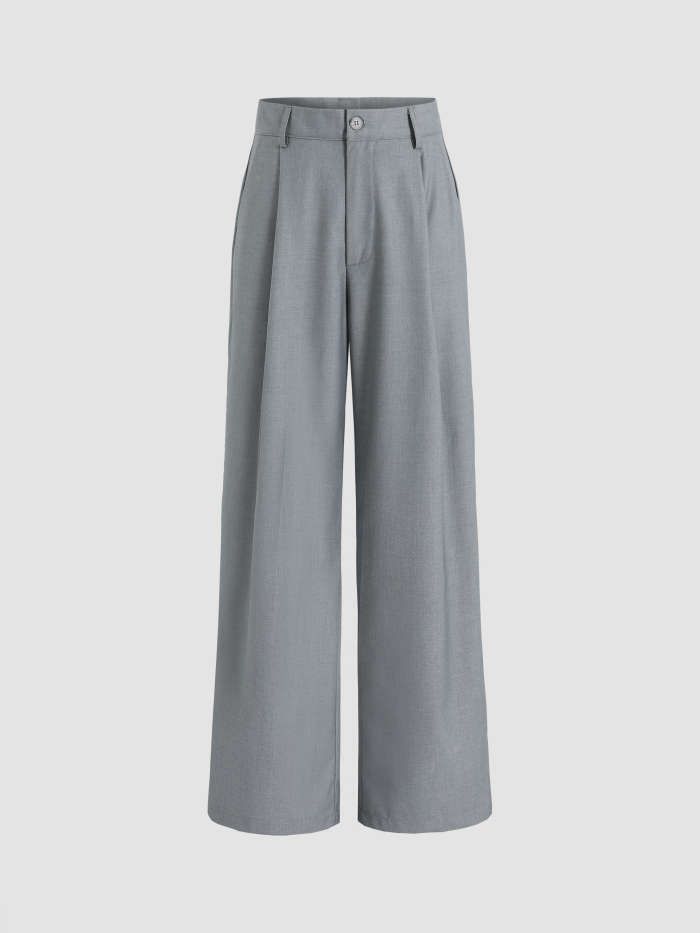 Solid Straight Leg Trousers | Cider