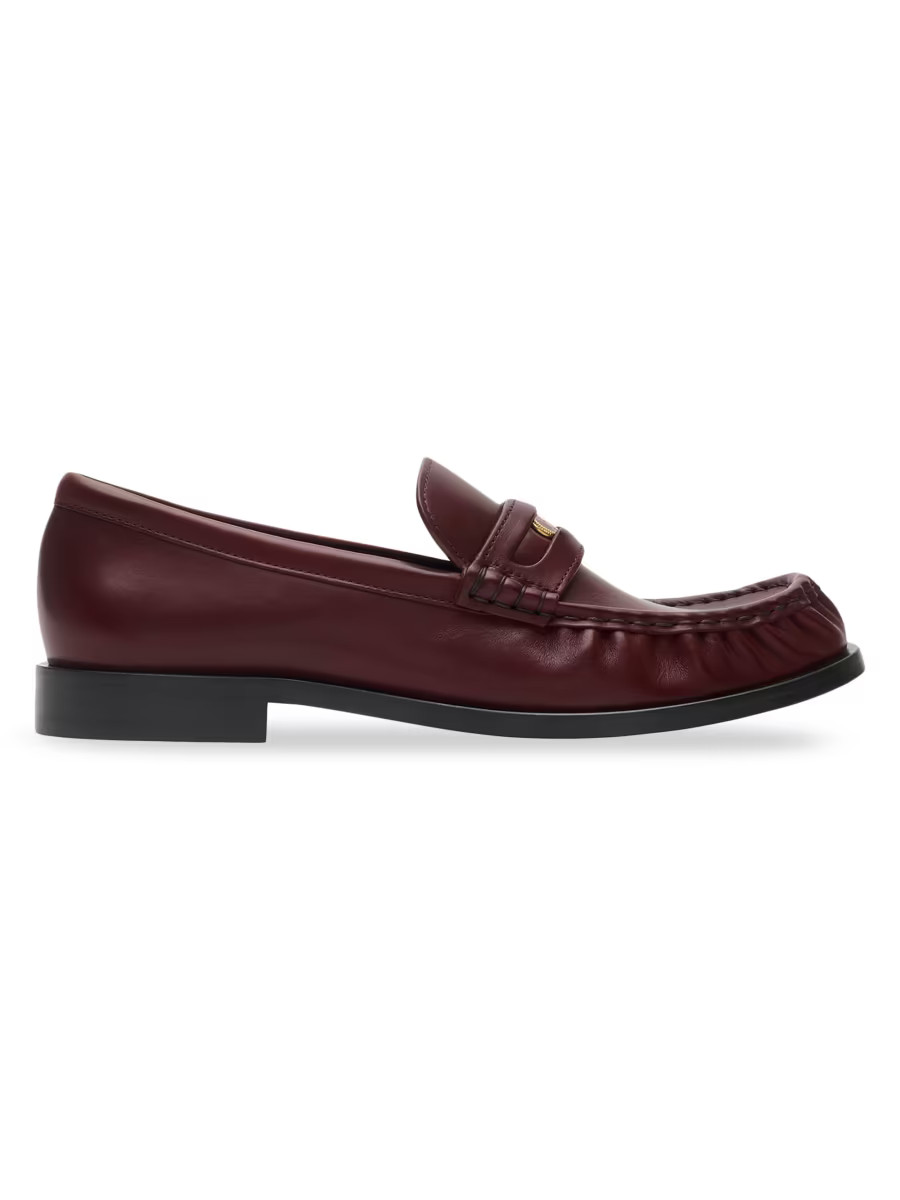 Burberry Cadet EKD Leather Penny Loafers | Saks Fifth Avenue | Saks Fifth Avenue
