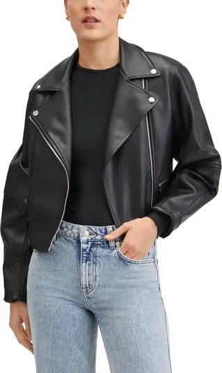MANGO Faux Leather Moto Jacket | Nordstrom | Nordstrom
