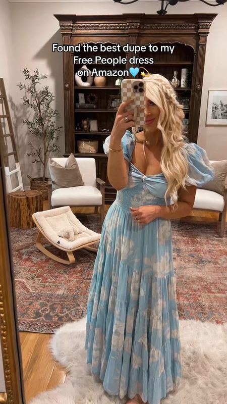 Im wearing the Free People one which is on sale! This Amazon inspired version is so good though ans comes in several colors! Link is in my bio!🫶🏻 #freepeople #freepeopleinspired #amazonfinds #amazonfashion boho chic maxi dress

#LTKfindsunder100 #LTKsalealert #LTKfindsunder50