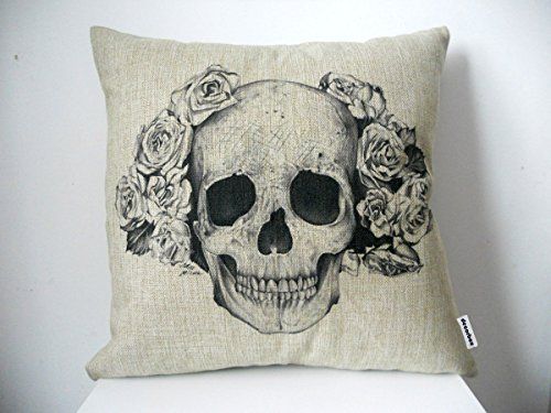 Decorbox Cotton Linen Square Decorative Fashion Throw Pillow Case Cushion Cover Black White Rose Sku | Amazon (US)