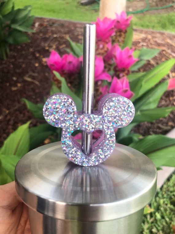 Mickey Head Straw Topper, Glitter Straw Toppers, Disney Straw Toppers, Epoxy Glitter Tumblers, Cu... | Etsy (US)