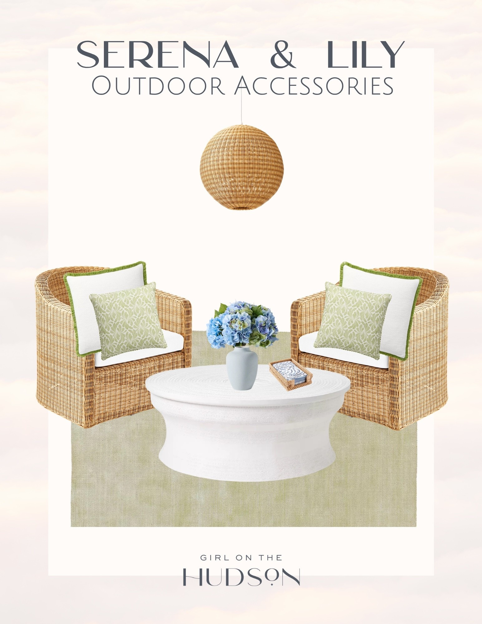These Serena & Lily outdoor pieces are such a beautiful way to create a relaxed, coastal inspired seating area that still feels elevated. The woven chairs add texture, the soft cushions keep it comfortable, and the coffee table and lighting tie everything together in a really effortless way. It’s an easy mix that feels polished without being overly styled.

serena and lily outdoor, serena and lily patio furniture, coastal outdoor decor, wicker outdoor chairs, outdoor coffee table styling, patio seating ideas, neutral outdoor furniture, coastal patio inspiration, outdoor entertaining space, serena and lily favorites, elevated outdoor living girlonthehudson

#LTKHome #LTKSeasonal