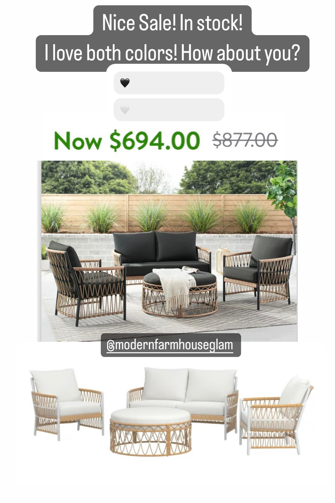 Patio set on sale outdoor furniture Walmart 

#LTKhome #LTKFind #LTKsalealert