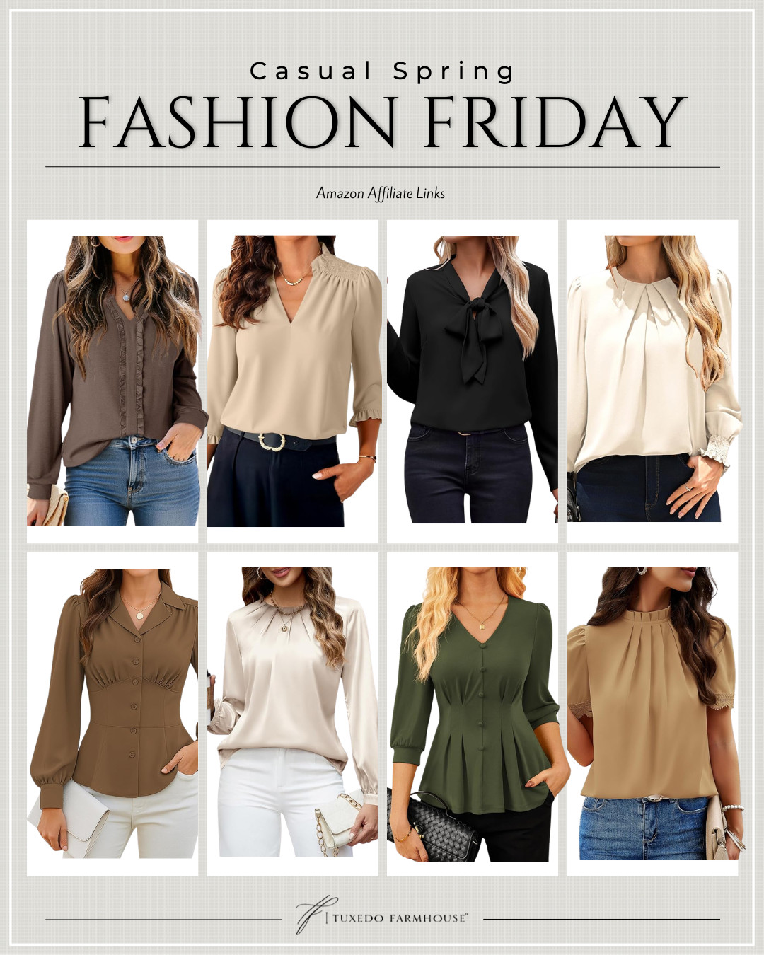 Chic spring blouses under $40 🌸

Polished, lightweight tops in flattering neutrals that pair effortlessly with denim, trousers, or skirts for workdays or weekends. These easy-to-style favorites are perfect for layering now and wearing solo later — and many are on sale!

#LTKunder50 #LTKStyleTip #LTKSeasonal #springstyle #workwearessentials #casualchic #everydayoutfit #amazonfashion 

 