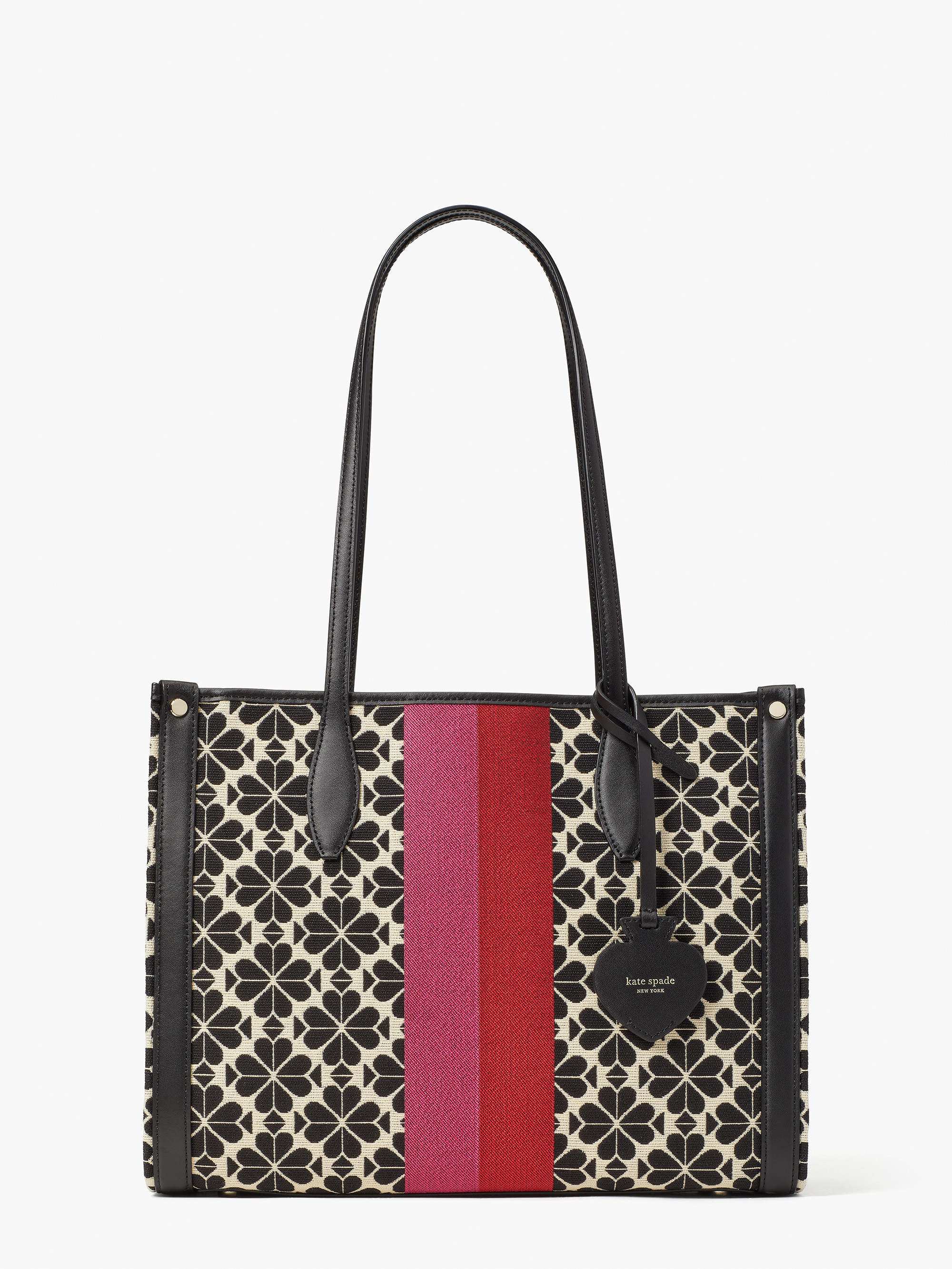 spade flower jacquard stripe market medium tote | Kate Spade (US)