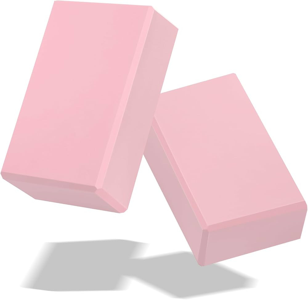 Biguphate Yoga Blocks 2 Pack, EVA Foam Yoga Block Supportive Latex-Free, Non-Slip Exercise Blocks... | Amazon (US)
