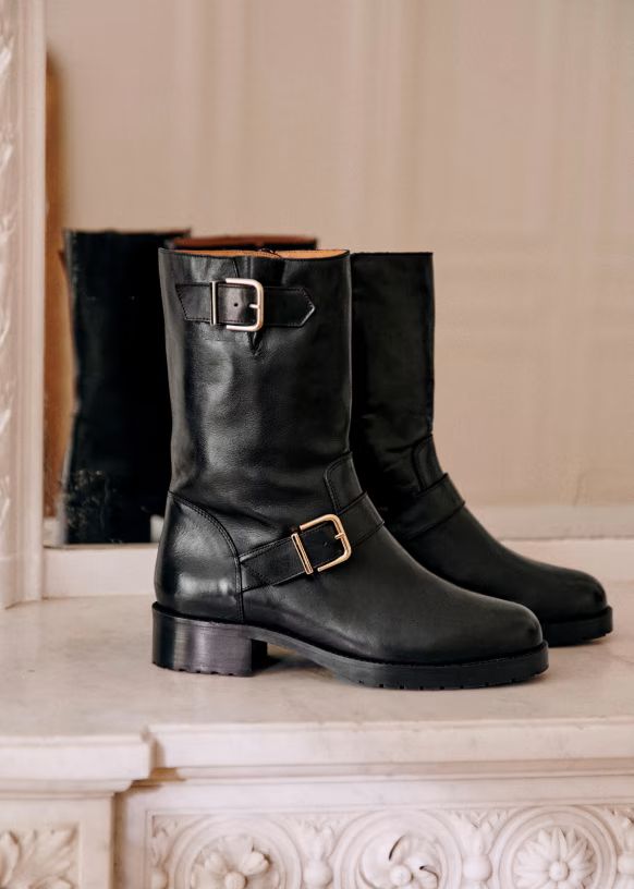 Low Oxana Biker Boots | Sezane Paris