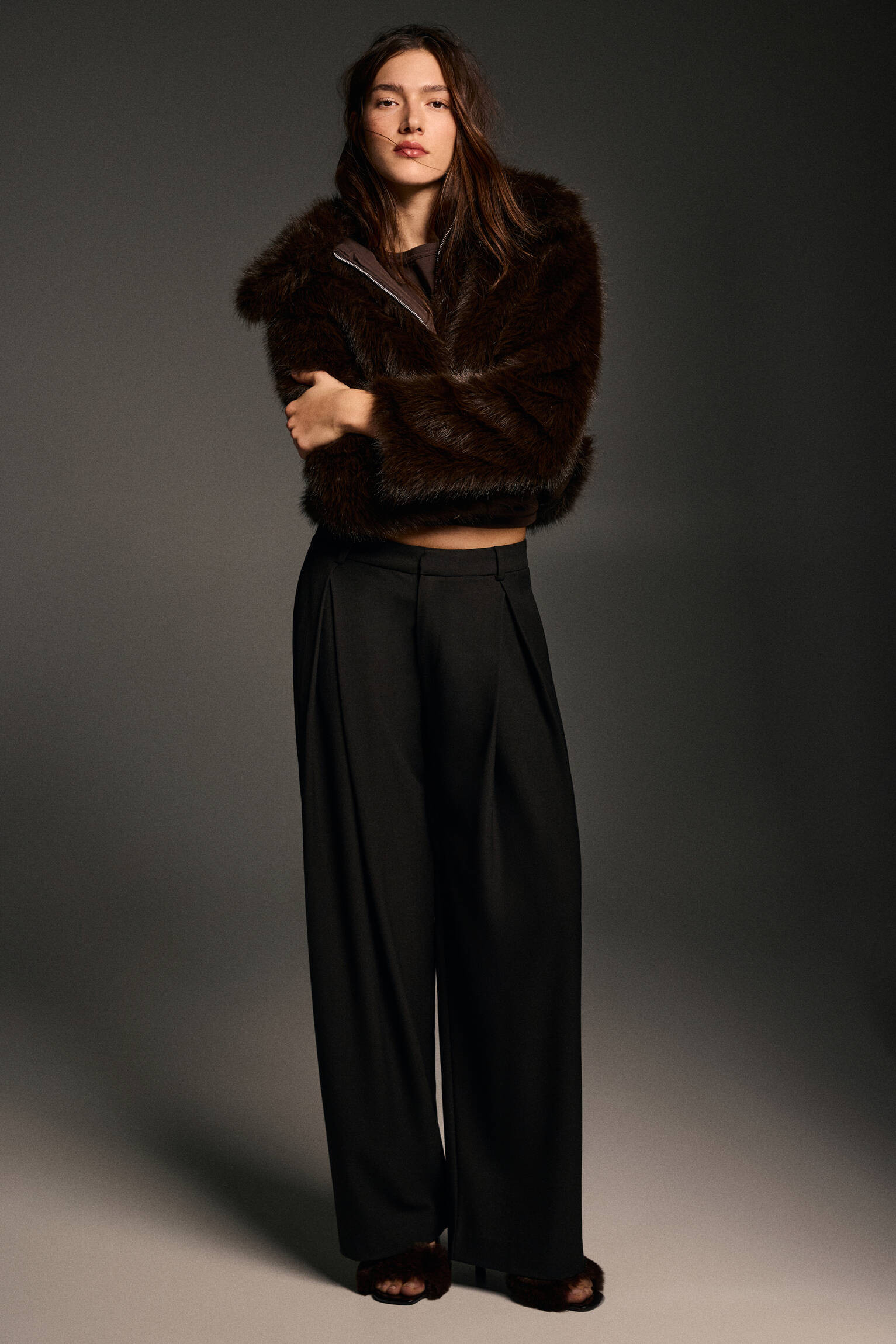 Pantalon wide leg double pince - pull&bear | PULL and BEAR FR