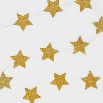 New Year's Eve Gold Stars Paper Garland - Spritz™ | Target