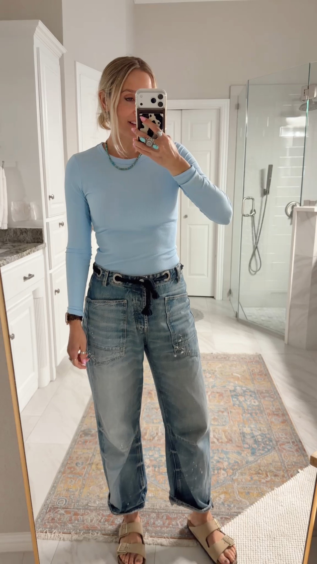 $8 ribbed , long sleeve from Walmart is my favorite. I sized to xs for a tighter fit. If you want it a little tighter size down. 

#LTKgrwm #LTKmomlife #LTKootd