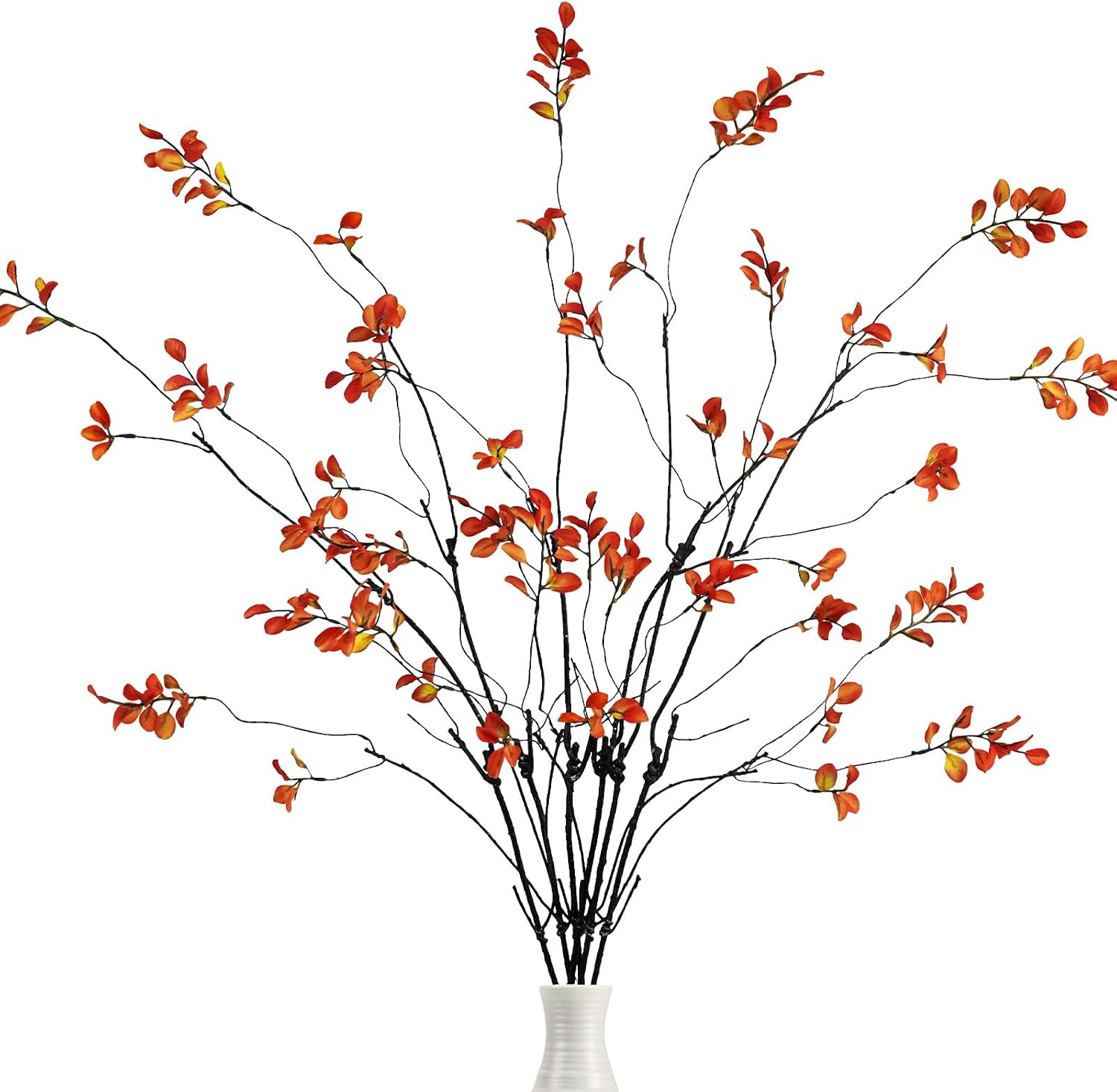 Krissing 6 Pcs Artificial Fall Greenery Stems for Vases, 37'' Tall | Amazon (US)