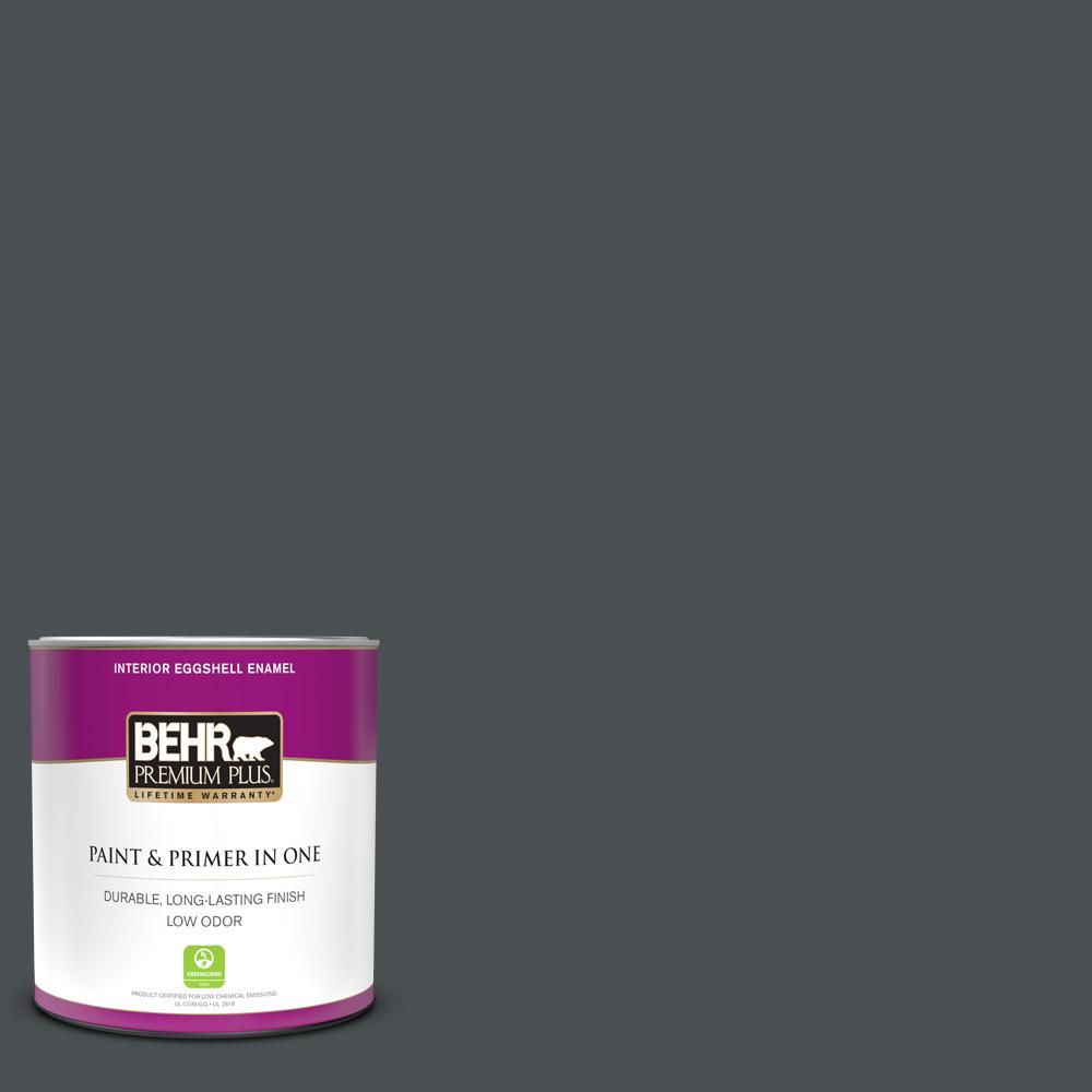 BEHR MARQUEE 5 gal. #PPU18-01 Cracked Pepper Satin Enamel Exterior Paint and Primer in One-945305... | The Home Depot