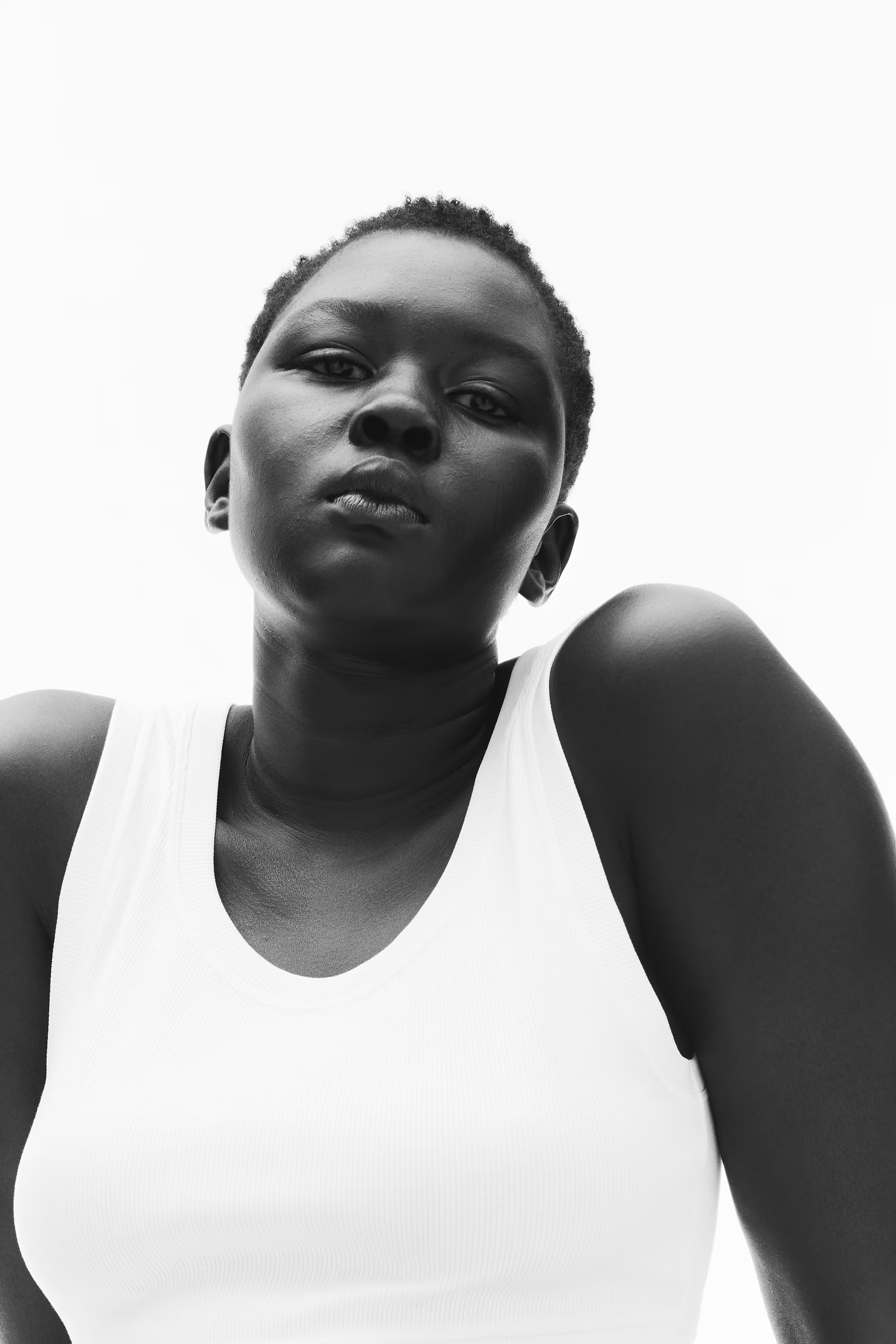 Cropped ribbed vest top | H&M (UK, MY, IN, SG, PH, TW, HK)