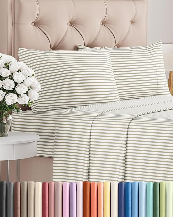 King Size 4 Piece Sheet Set - Comfy Breathable & Cooling Sheets - Hotel Luxury Bed Sheets for Wom... | Amazon (US)