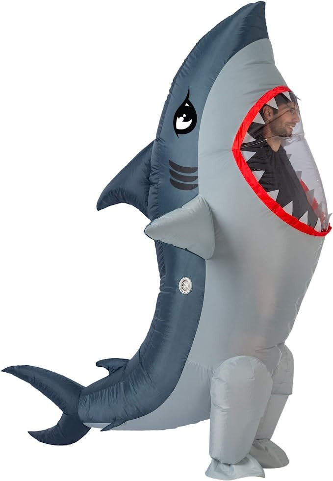 Spooktacular Creations Inflatable Costume Full Body Shark Air Blow-up Deluxe Halloween Costume - ... | Amazon (US)