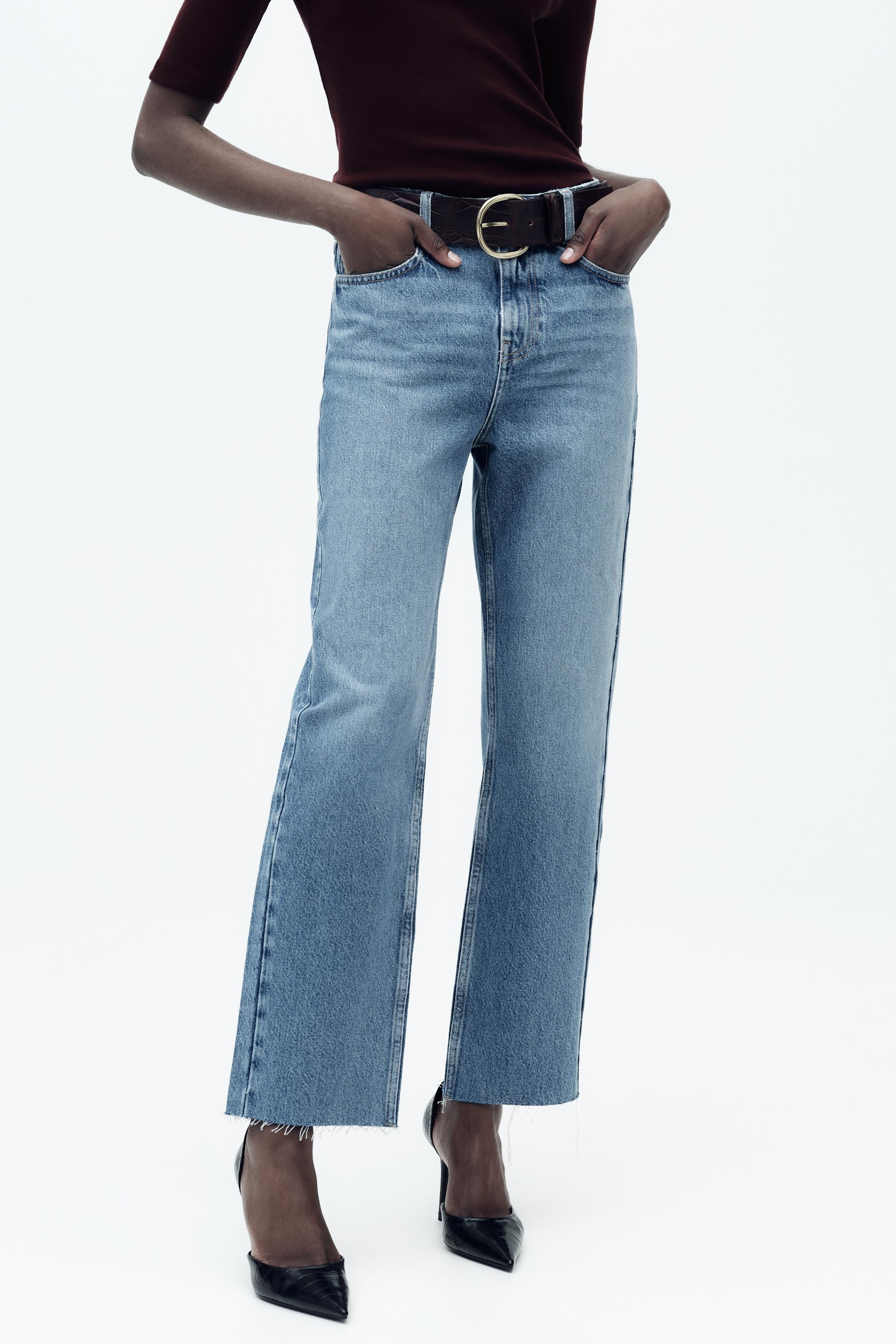HIGH WAIST - STRAIGHT LEG - ANKLE LENGTH - RIGIDHigh-waist ankle-length jeans with five pockets. ... | Zara UK