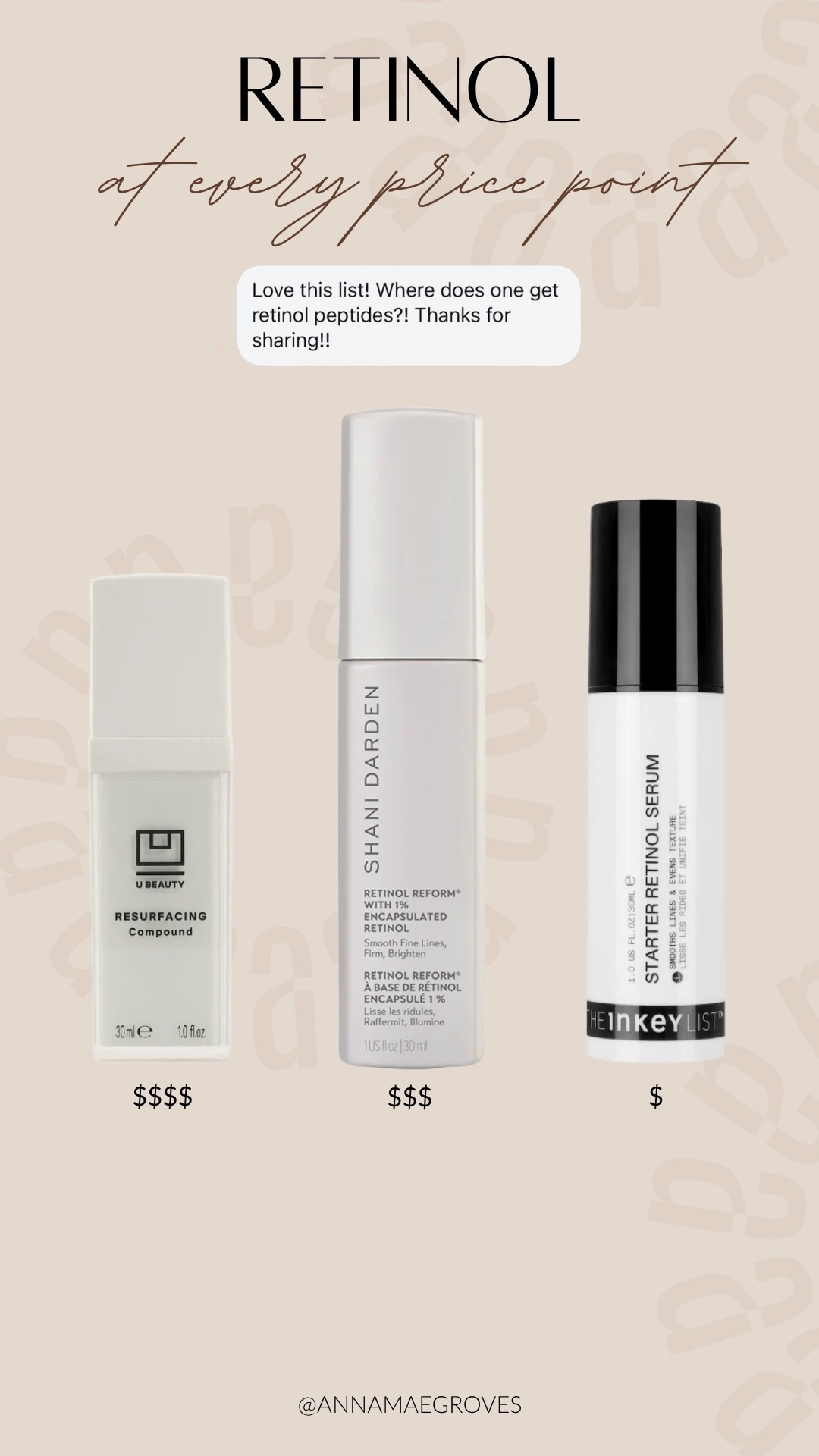 Some of my favorite retinols at different price points! 

#LTKOver40 #LTKselfcare #LTKBeauty