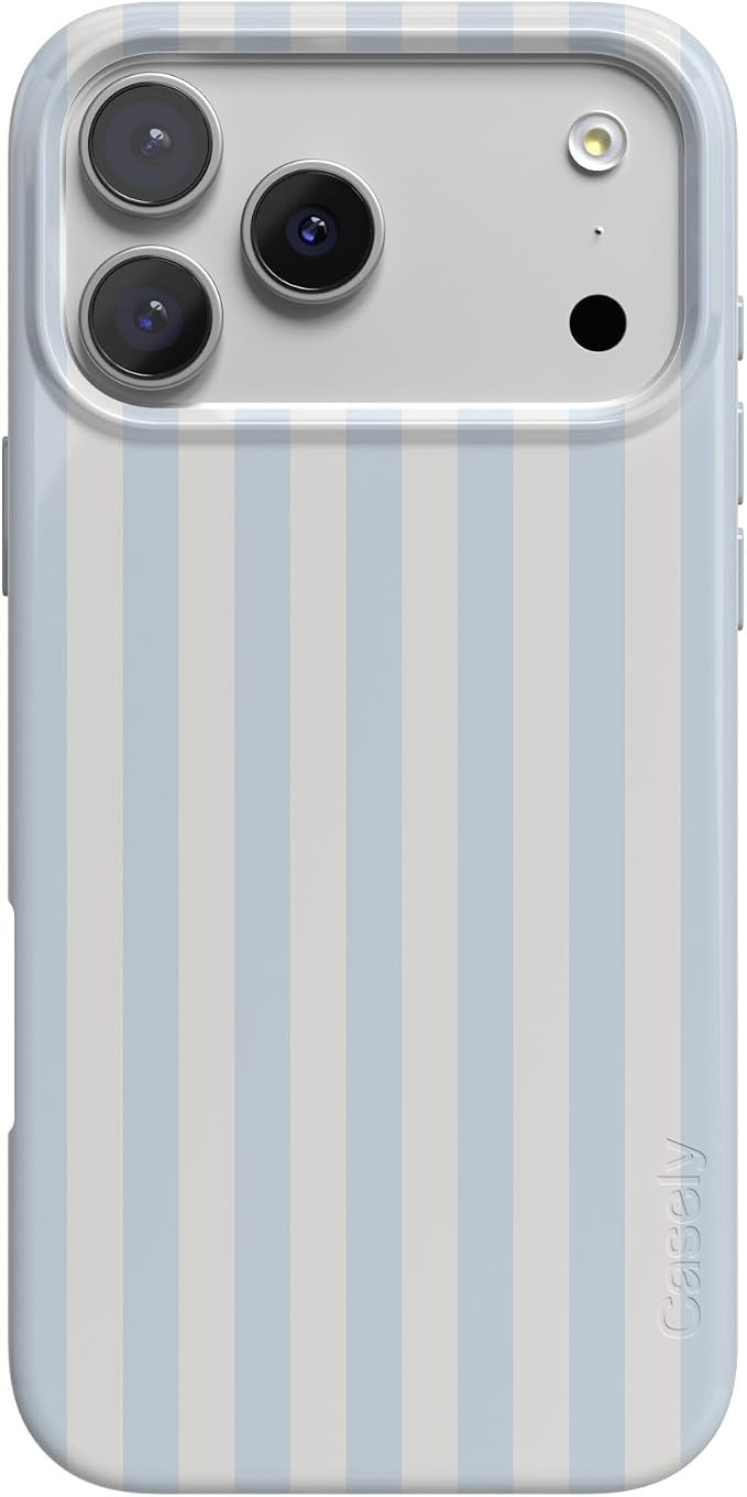 Casely iPhone 17 Pro Max Case | Blue Stripes | Sunday Best | Compatible with MagSafe | Classic Ul... | Amazon (US)