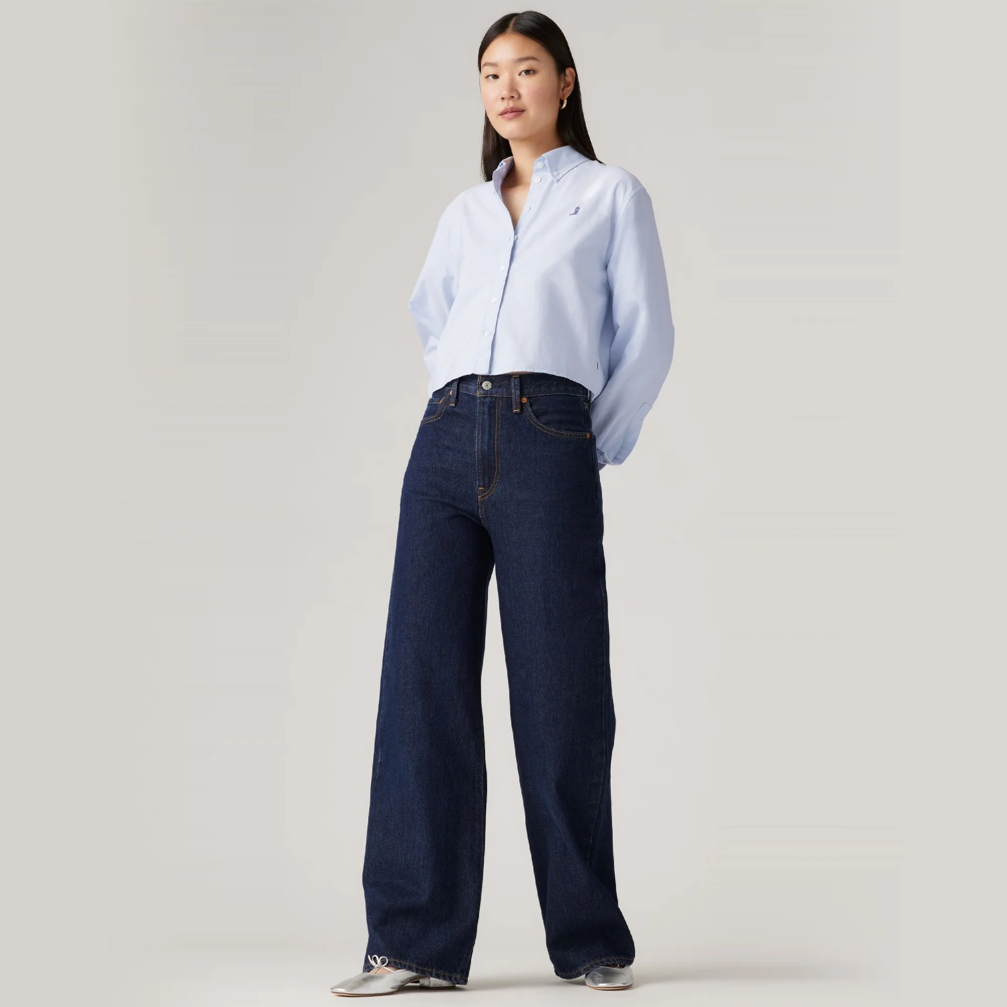 Women’s Ribcage Wide-Leg Jeans in Shaded View Wash | Levi's AU