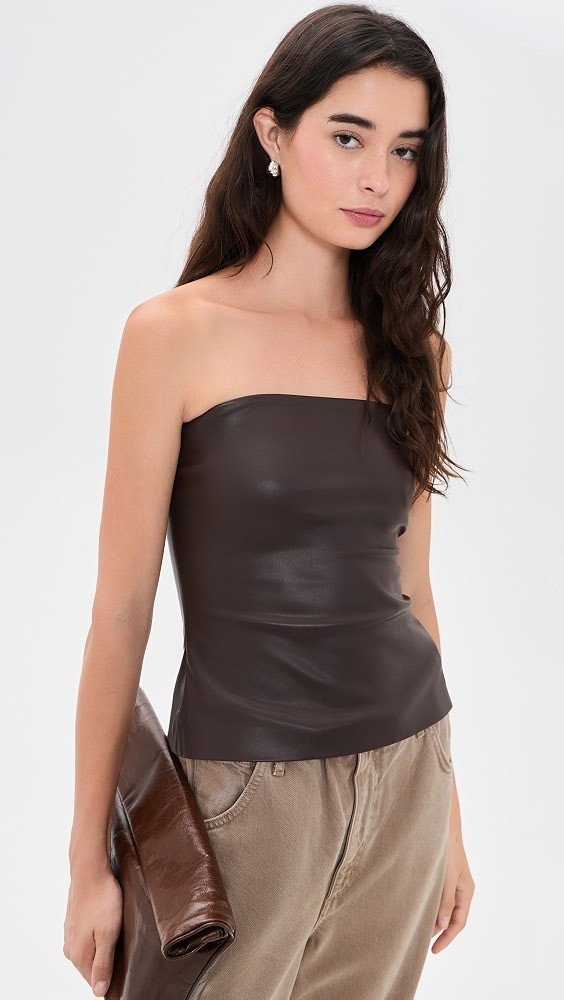 Faux Leather Tube Top | Shopbop