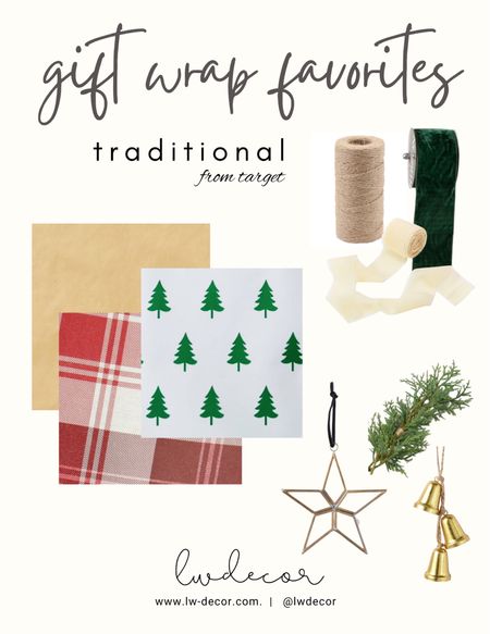 A traditional curated collection for gift wrapping. All from Target! 

#LTKSeasonal #LTKstyletip #LTKHoliday