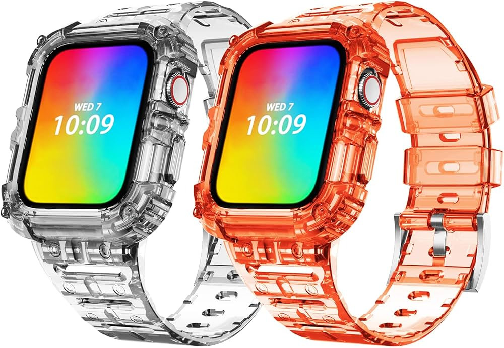 ABELTA 2 Pack Bands Compatible for Apple Watch 38mm 40mm 41mm 42mm 44mm 45mm with Bumper Case Cov... | Amazon (US)