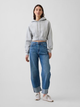 High Rise Cuffed Barrel Jeans | Gap (US)
