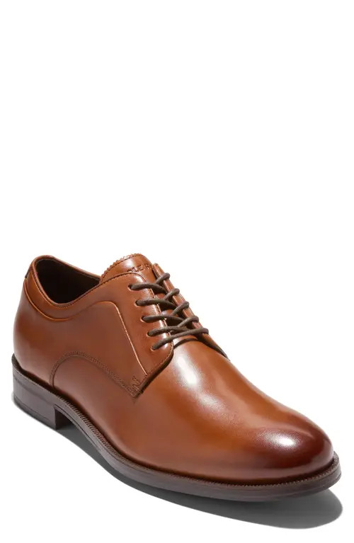 Cole Haan Dean Plain Toe Leather Derby in British Tan Black at Nordstrom, Size 9 | Nordstrom