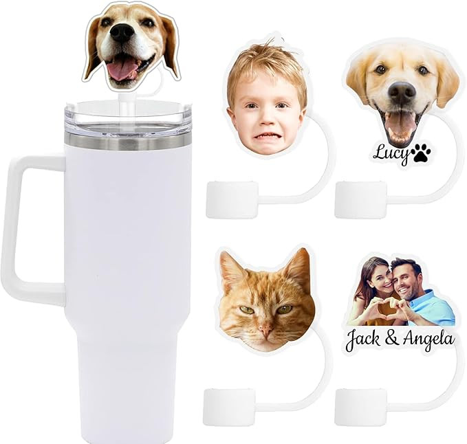 Personalized Stanley Straw Cover, Custom Silicone Straw Topper for Stanley Cups, 30 & 40 Oz Tumbl... | Amazon (US)