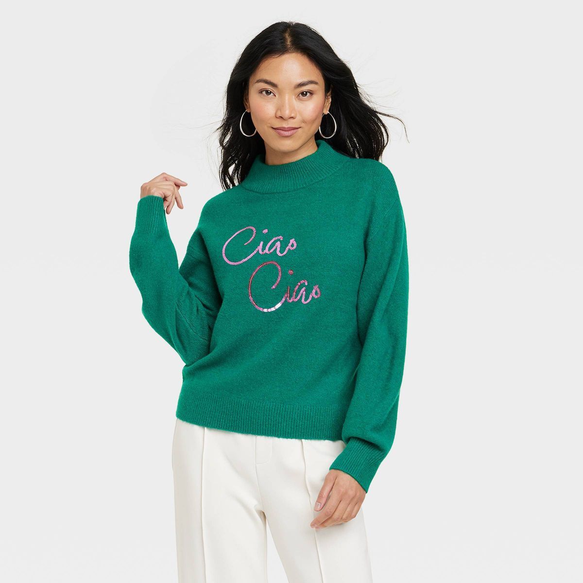 Women's Crewneck Graphic Pullover Sweater - A New Day™ | Target