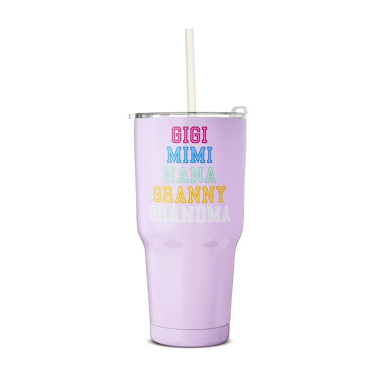 Mother's Day Gigi Mimi Nana Granny Stainless Steel Tumbler with Straw, Purple, 32 fl oz, by Way T... | Walmart (US)