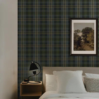 Harry & Grace Pavestone Thornbury Tailored Plaid Peel And Stick Wallpaper | Wayfair North America