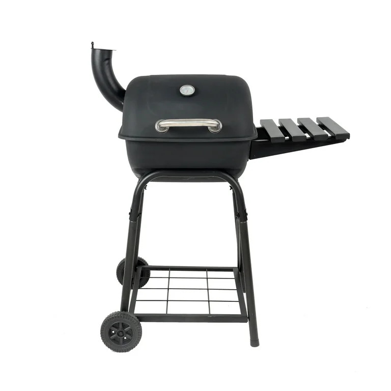 RevoAce 26" Mini Barrel Charcoal Grill with Side Shelf, Black, CBC1760W | Walmart (US)