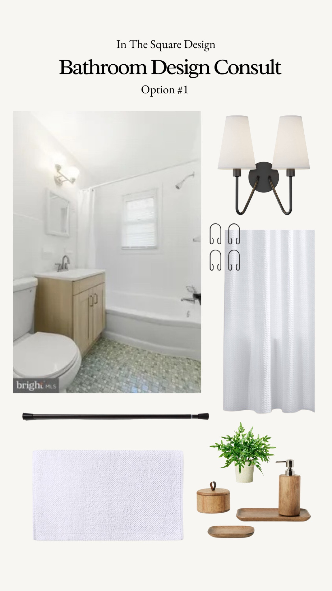 Bathroom Design Concept

Modern bath keeping existing tile!

White bathroom design, sage green design, green tile, black double sconce, black lighting, black bathroom light, black bathroom lighting, black shower curtain, black shower curtain hooks, white shower curtain, waffle shower curtain 



#LTKunder100 #LTKFind #LTKhome