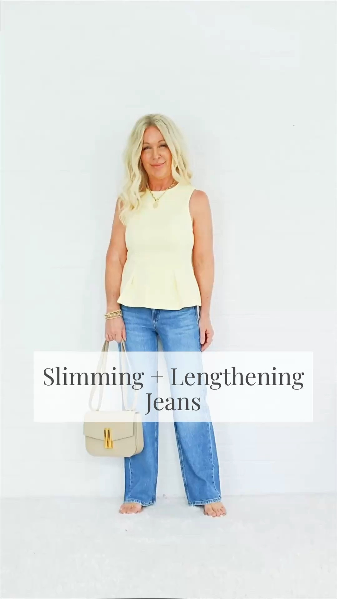 I’m 5’0 and these jeans make me look taller + thinner instantly. ✨

As a fashion creator with over a million followers across social media, I’ve helped thousands of women 45+ learn this:
better fabric + better fit will always look more expensive than trendy cheap denim.

So I'll save you time:
these are NOT budget buy jeans.

These are QUALITY jeans.
✔️ They hold their shape
✔️ Hold me IN ✔️ Smooth everything beautifully ✔️ The stretch is incredible

And honestly?
You can SEE the difference in the fit.

🌿Wellness is the foundation.
Style is the expression. 🤍

#LTKSeasonal #LTKOver40 #LTKPetite