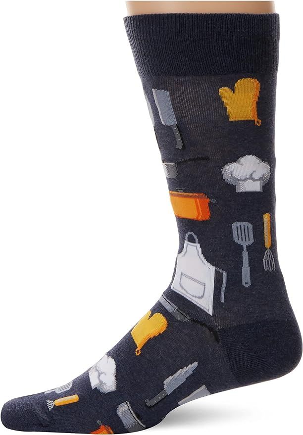 Amazon.com: Hot Sox mens Occupation Novelty Fashion Crew Casual Sock, Chef (Denim Heather), 6 12 ... | Amazon (US)