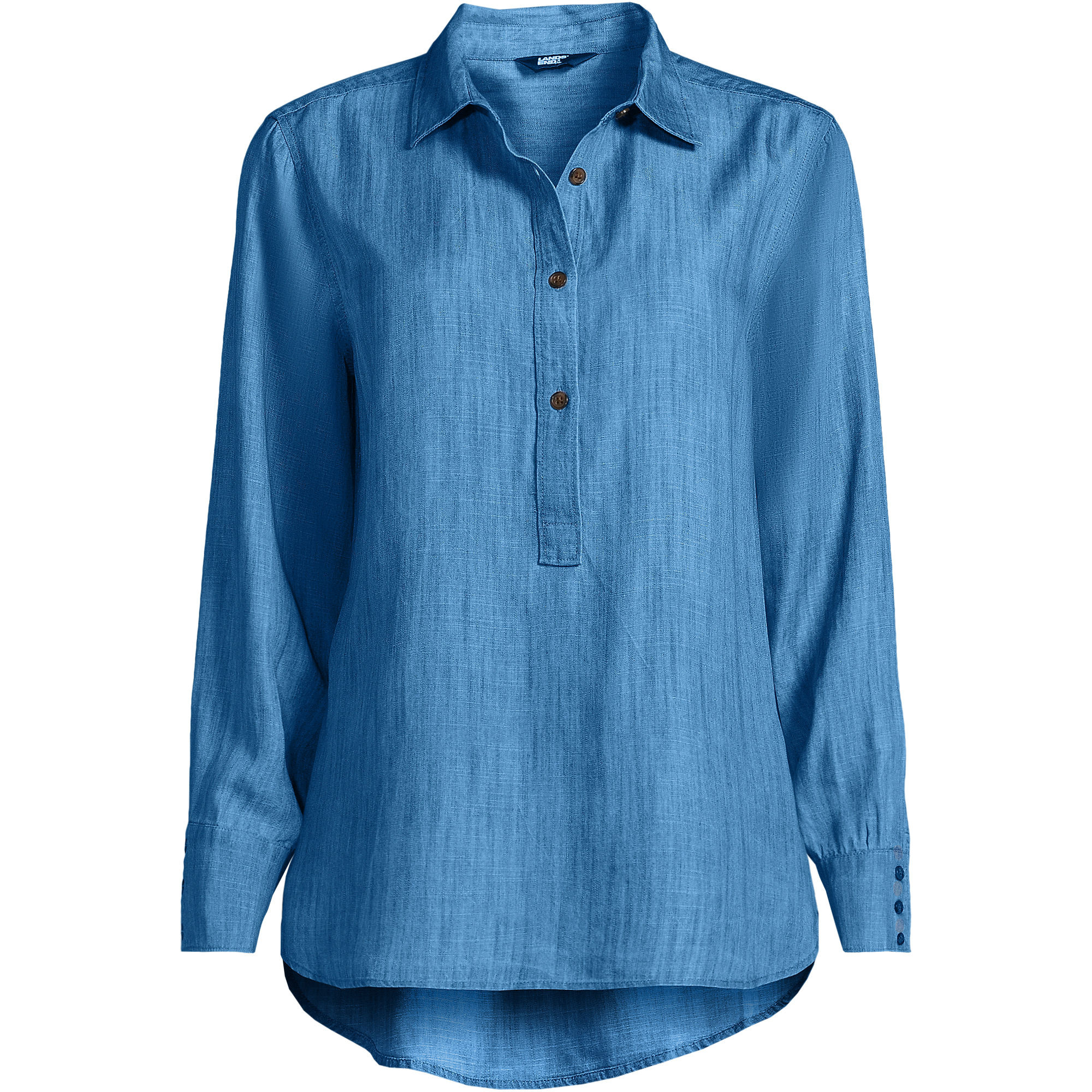 Women's TENCEL Fibers Twill Popover Shirt | Lands' End (US)