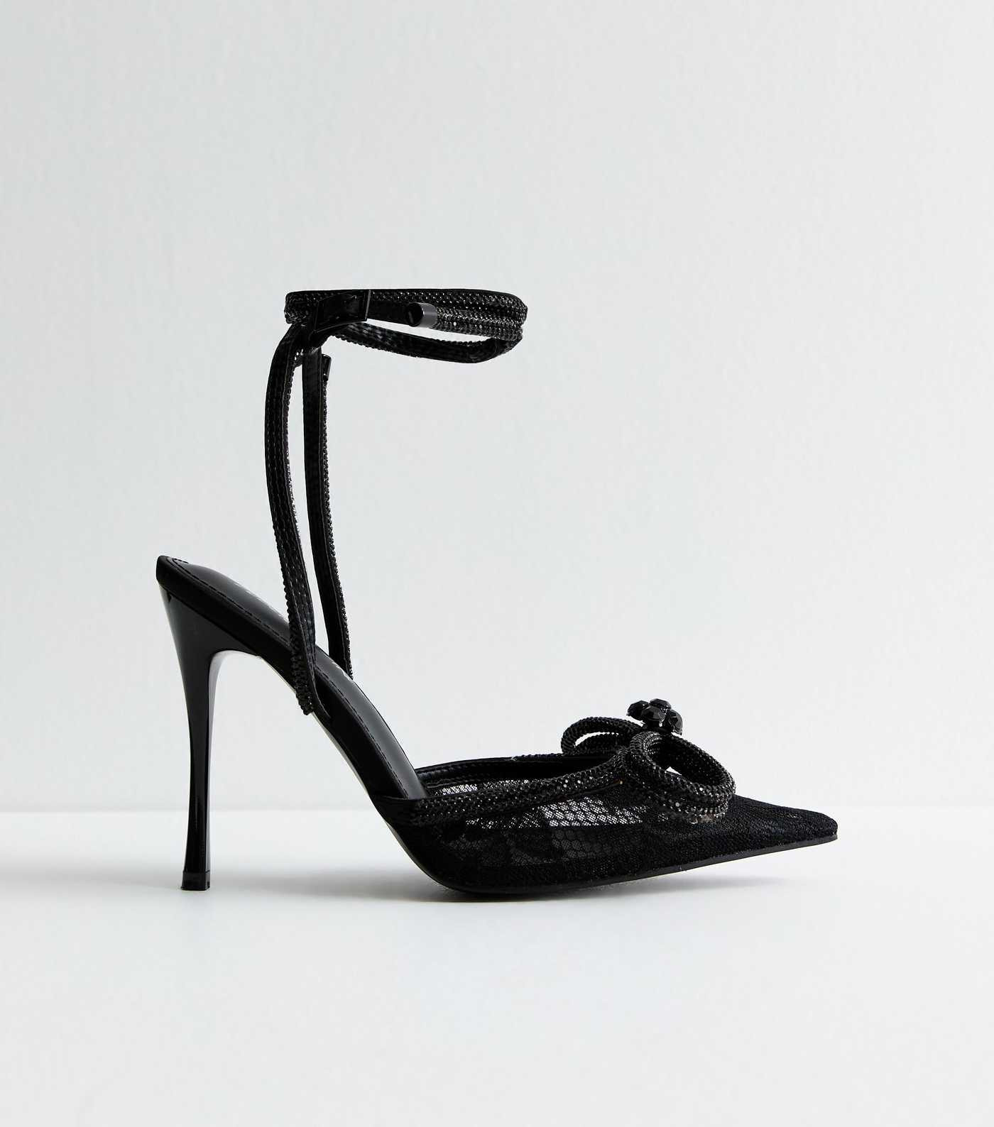 Public Desire Midnight Black Lace Stiletto Heel Court Shoes
						
						Add to Saved Items
					... | New Look (UK)